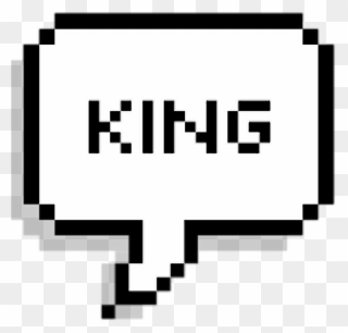 King Speech Text Bubble Overlay - Bts Pixel Bubble Clipart