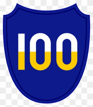100th Infantry Division Shoulder Sleeve Insignia Worn - Emblem Clipart