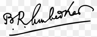 Babasaheb Ambedkar Signature - B. R. Ambedkar Clipart