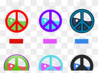 Peace Sign Clipart Turquoise - Peace Symbols - Png Download