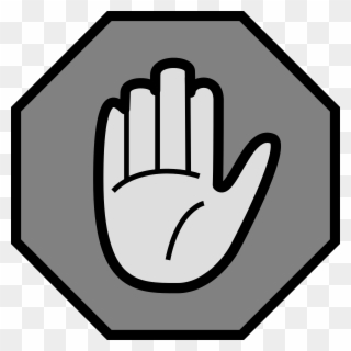Stop Hand Grey - Stop Hand Clipart