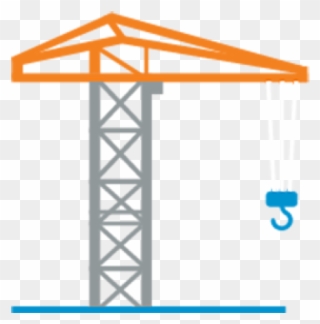 Crane Clipart Vertical - White Tower Crane Png Transparent Png
