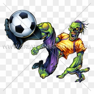 Pin Girl Kicking Soccer Ball Clip Art - Zombie Soccer - Png Download