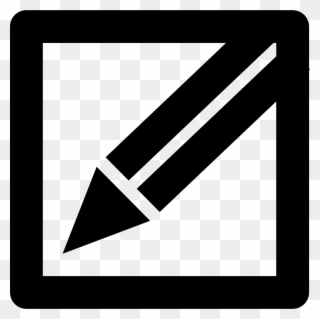 Pencil In A Square Edit Or Write Interface Button Symbol - Edit Symbol Clipart