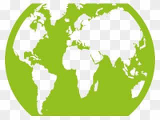 Earth Clipart Cute - Green Map Of The World - Png Download