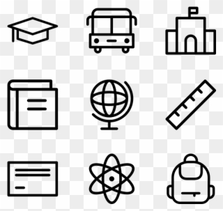 School - Stationery Icon Png Clipart