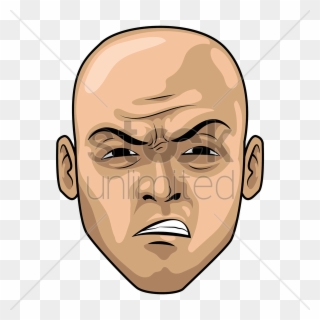 Editingsoftware Clipart Angry Man Face - Angry Man Cartoon Face - Png Download