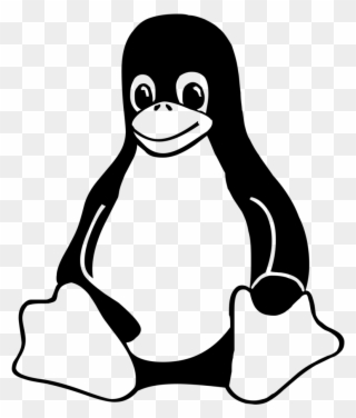 Linux Logo Png, Download Png Image With Transparent - Linux Black And White Clipart