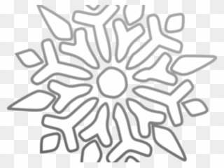 Snowflakes Clipart Outline - Single Snowflake Design - Png Download