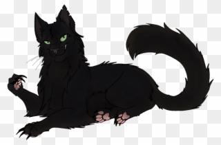 Black Cat Clipart Warrior Cat - Warrior Cats Black Cats - Png Download