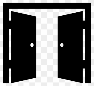 Clip Art Royalty Free Stock Behind A Closed Innovation - Double Door Icon Png Transparent Png