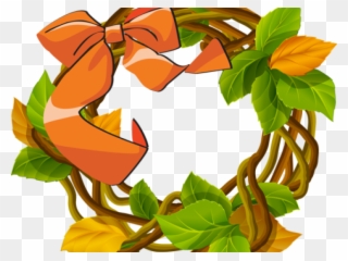 Grape Clipart Wreath - Transparent Thanksgiving Wreath Clipart - Png Download