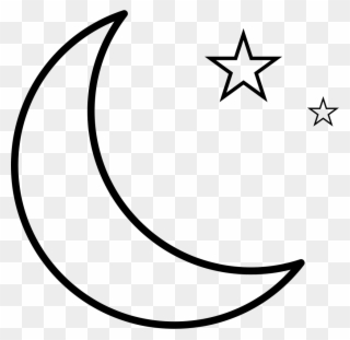 Moon And Stars Comments - Moon Drawing Png Clipart