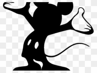 Mickey Mouse Silhouette 3 246 X - Mickey Mouse Silhouette Transparent Background Clipart