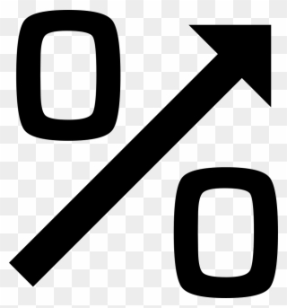 Economy Percentage Symbol With Up Arrow Comments - Economy Symbol Clipart