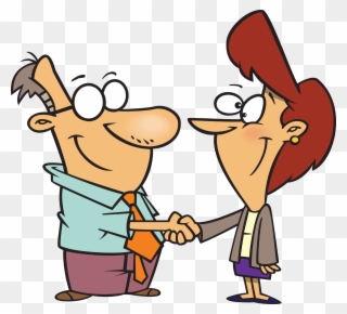 Persons Shaking Hands Clip Art - Cartoon People Shaking Hands - Png Download