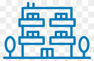 Line Diagram Of Buildings Two Storeys Or Higher - Clothing Rack Icon Png Clipart