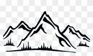 Mountain Clipart Lake District - Mountain Range Sticker ...