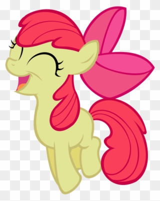 Hooray For Applebloom - My Little Pony Apple Bloom Happy Clipart