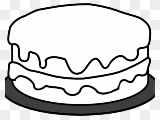 Birthday Cake Clipart Outline - Simple Birthday Cake Colouring Pages - Png Download