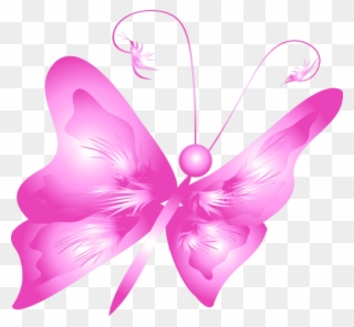 ‿✿⁀butterflies‿✿⁀ - Mariposa Fucsia Dibujo Png Clipart