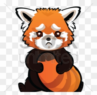 Raccoon Clipart Fox - Cartoon Red Panda Cute - Png Download