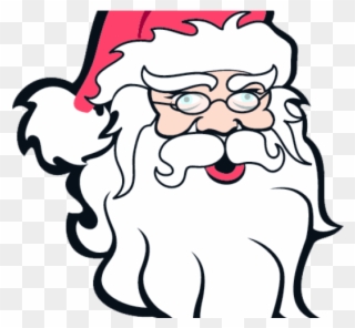 Moustache Clipart Santa Claus - Father Christmas Face Png Transparent Png