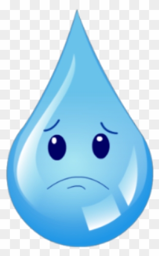 Waterdrop Clipart Wter - Sad Drop Of Water - Png Download