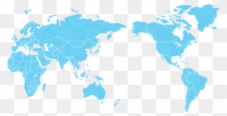 World Map Png - World Map Asia Centered Clipart