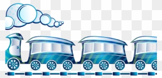 Long Clipart Blue Train - Trains Clipart Png Transparent