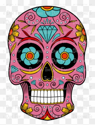 Sugar Skull - Pink - Calaveras Mexicanas Clipart