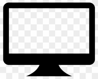 Desktop Computer Screen Device Icon Symbol Vector - Black And White Clipart Of Sources Of Sound - Png Download