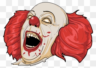 Clown Clipart Mouth - Evil Clown Vector - Png Download
