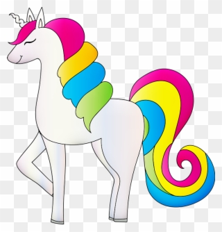 Rainbow Unicorn Png - Unicorn Tatlı Clipart