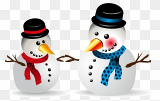 Winter Snowman Png Vector Material - Muñecos De Nieve En Png Clipart