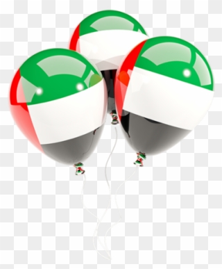 Illustration Of Flag Of United Arab Emirates - Uae Flag Balloons Png Clipart