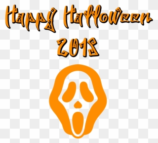 Download Happy Halloween 2018 Scary Font Mask Transparent - Scary Fonts Happy Halloween Clipart