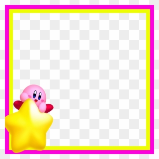Mq Pink Yellow Kirby Star Frame Frames Border Borders Clipart