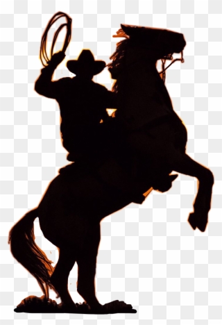 Horse Png & Horse Clipart Transparent - Silhouette Of Cowboy On Horse Sunset