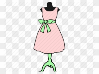 Fashion Clipart Fashion Dummy - Dresses On Mannequins Cartoon - Png Download