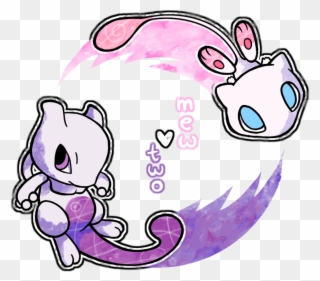 Mew Two - - Mew Y Mewtwo Chibi Clipart