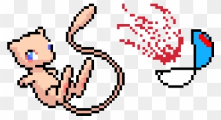 My Mew And Pokeball - Pixel Art Pokemon Mew Clipart