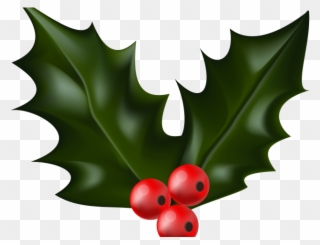 Christmas Clipart Holly - Holly Clip Art Png Transparent Png