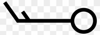 A Stick Figure Sideways With A Circle For A - Circle Clipart