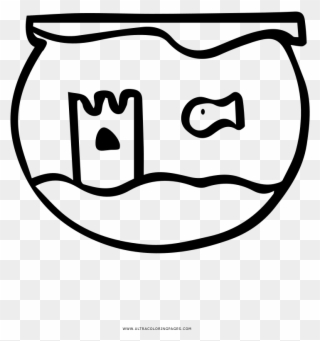 Fish Bowl Coloring Page With Ultra Pages Clipart