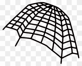 Net - Dangling Spider Silhouette Clipart