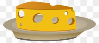 Plates Clipart Food - Cheese On A Plate Cartoon - Png Download