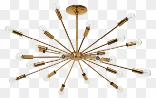 Chandelier Png - Brass Clipart
