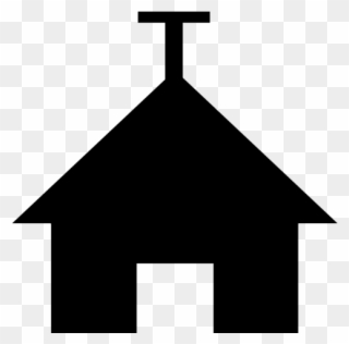 Chapel Clipart Outline - Black House Icon - Png Download