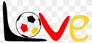 Love Soccer Liebe Fußball - Dribble A Soccer Ball Clipart